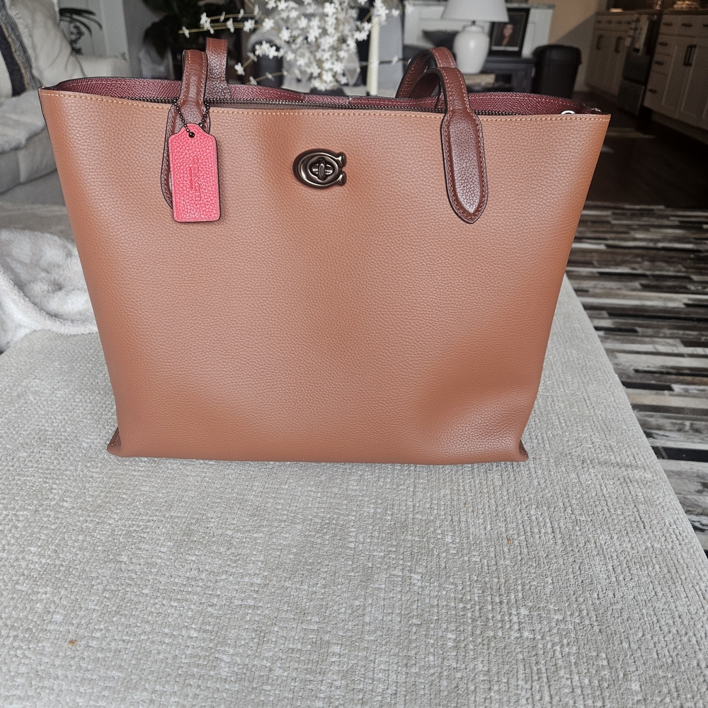 Coach Brown Leather Tote Bag